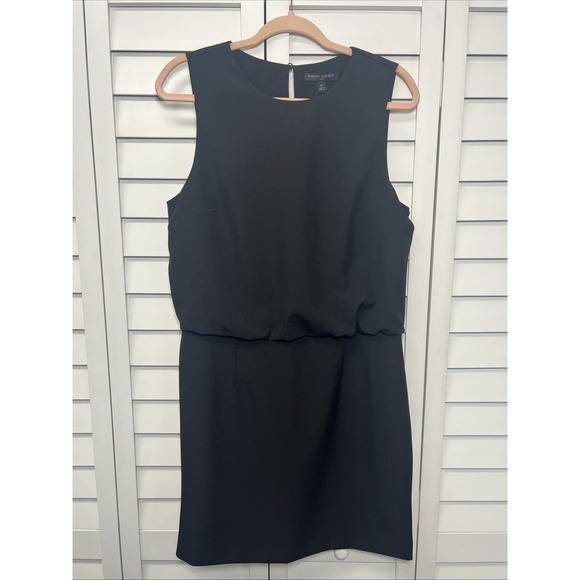 Banana Republic Sculpted Blousant Waist Sleeveless Mini Dress Size 12 Black NWT - Picture 3 of 11